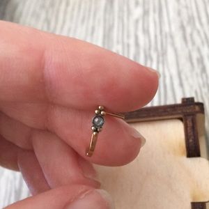 Gold-plated nose ring stud